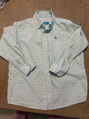 J. Bailey Performance Light Green & Blue Gingham Button-Down Shirt